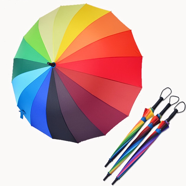 Foldable Rainbow Umbrella with custom logo
