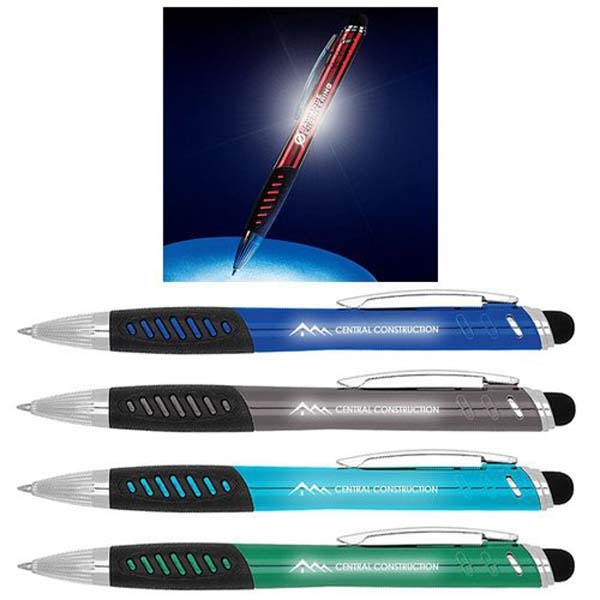 Unique Promotional Pen - The Luminate Delta Stylus with light up barrel.