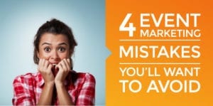 4 Event Marketing Mistakes You'll Want to Avoid - Hero Photo of woman afraid