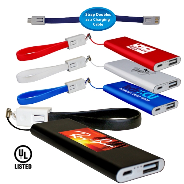 Promotional phone chargers With charging Cable strap
