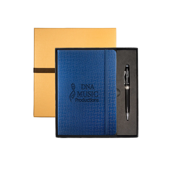 Leeman Tuscany™ Textured Journal And Executive Stylus Pen