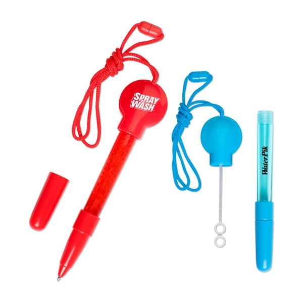 bubble wand pen with necklace