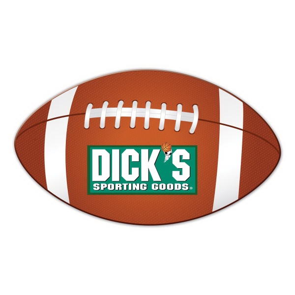Football-Shaped Magnet with full-color custom logo