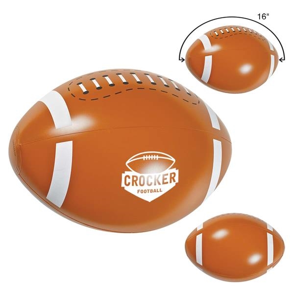 16" Football-shaped beach ball with custom logo