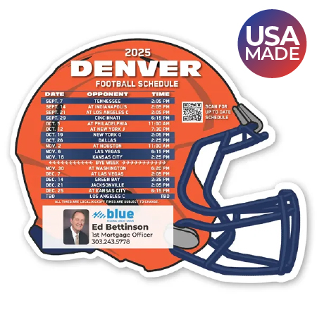 Made in USA football schedule magnet