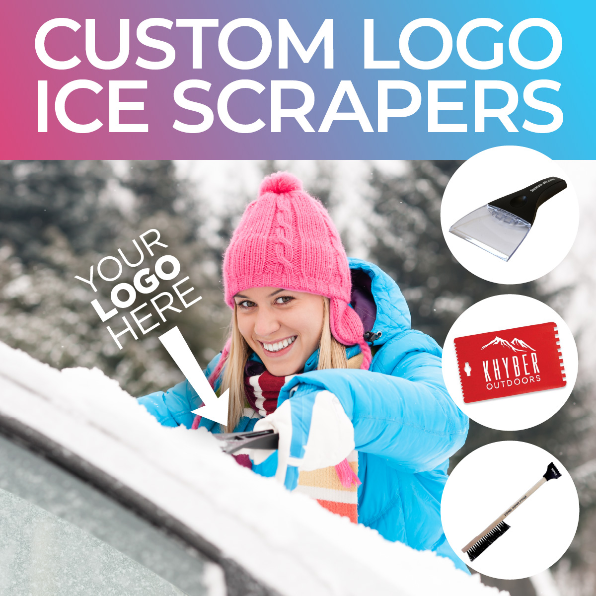 Custom Logo Ice Scrapers
