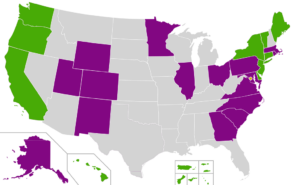 Map of Plastic Bag Bans 2022 United States