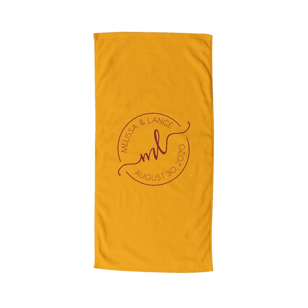 Gold Coastal Beach Towel with custom imprint