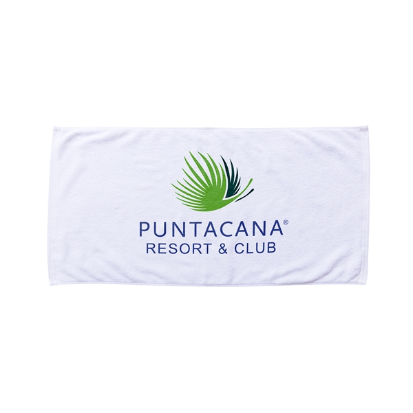 Custom Printed Resort Beach Towel with Puntacana Resort Logo