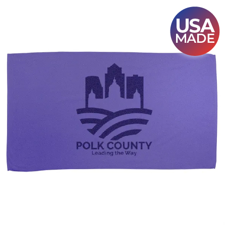 Cotton beach towel made in the USA
