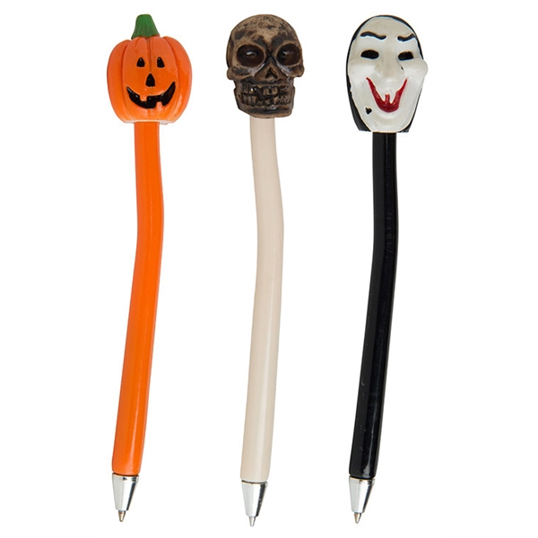 Pumpkin, Skull, and Vampire pens with imprinted logo - Halloween favorites!