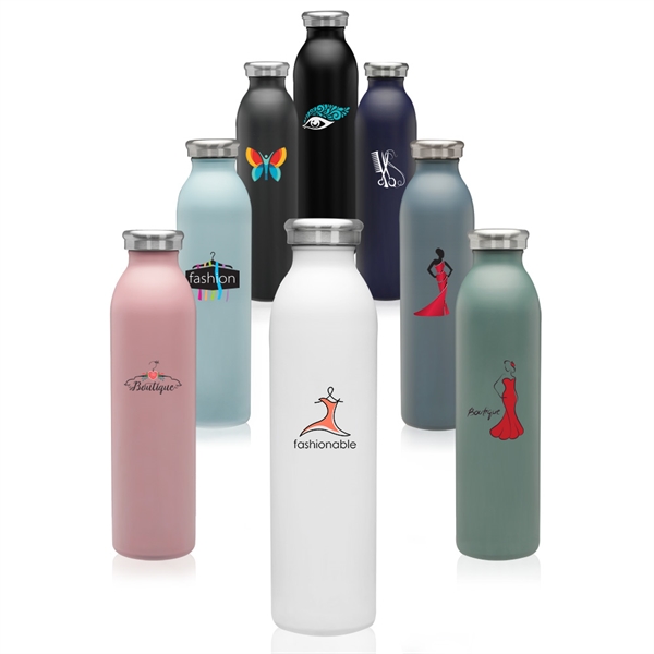 Personalized stainless steel water bottles in 9 fashionable colors