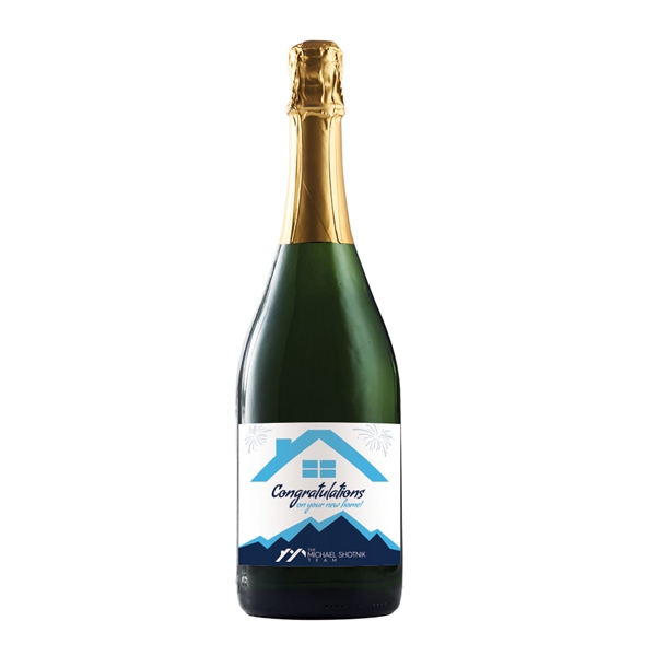 Non-Alcoholic Sparkling Grape Juice with Custom Label