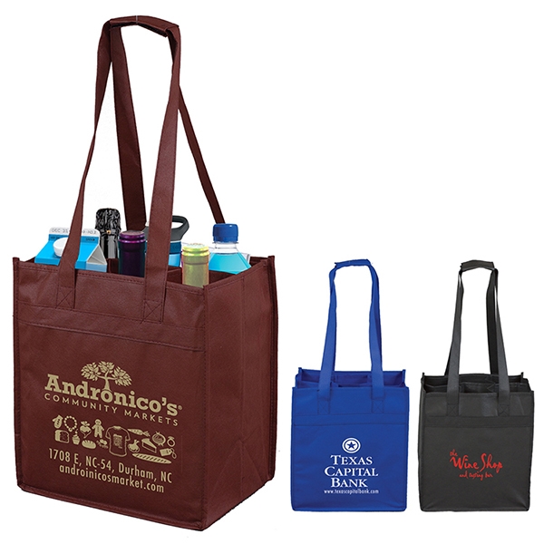 6 Bottle Wine Tote Bag with Logo