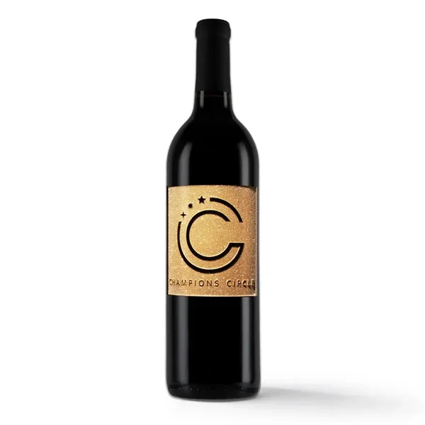 Etched Cabernet Sauvignon Red Wine Bottle