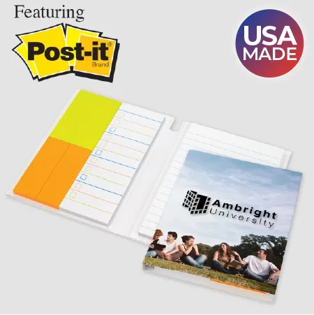 made in the usa jounral with sticky notes