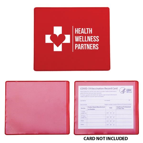Custom Vaccination Card Holder Red