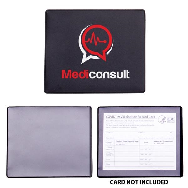 Custom Vaccination Card Holder Black
