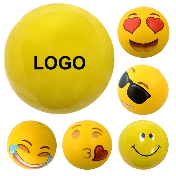 16" Emoji Beach Balls with custom logo