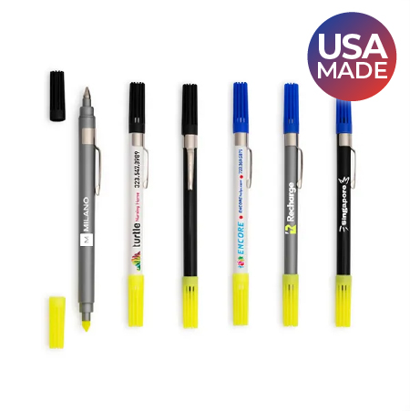 Double highlighter pen combomade in the USA