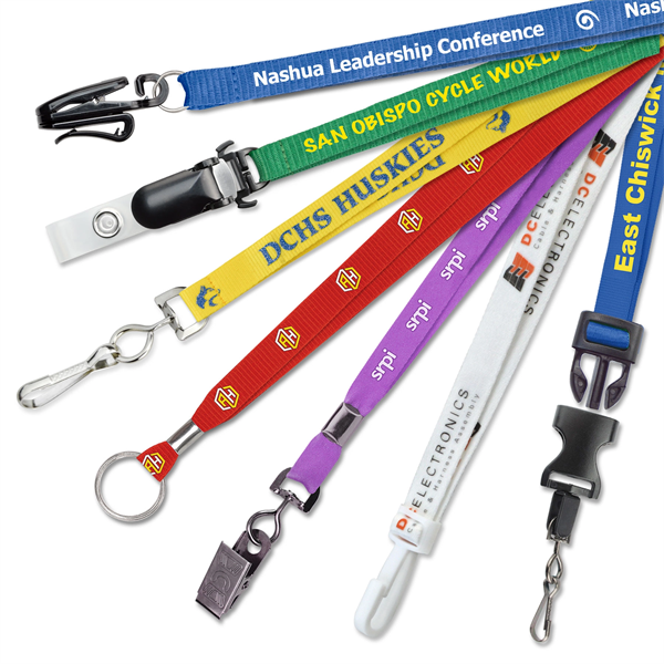 3/8" custom silkscreen lanyards