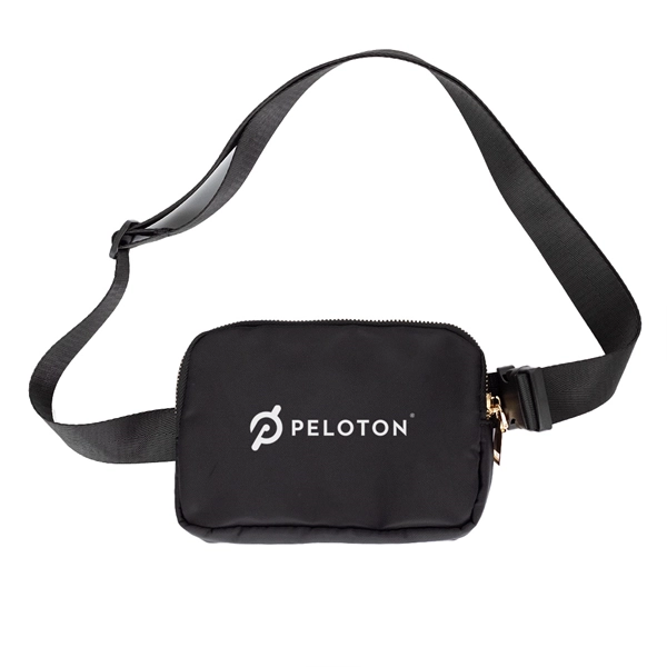 Black custom crossbody bag - min qty 25
