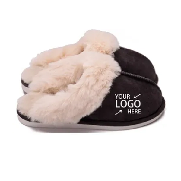 Imprinted Fuzzy slippers