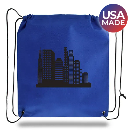 Drawstring backpack made in USA