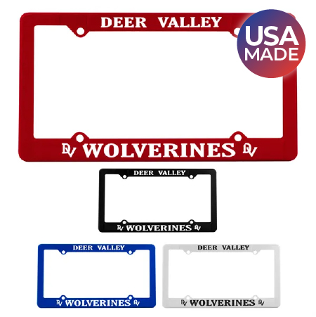 License plate frames made in the USA