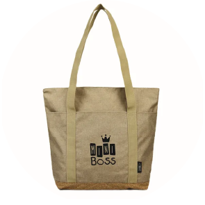 Tote bag made from cork for promotional giveaways