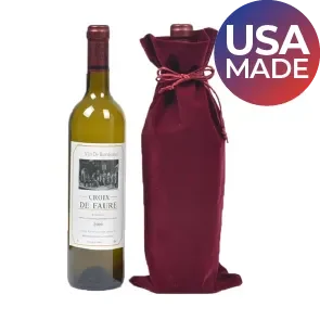 Velvet wine bag made in the USA